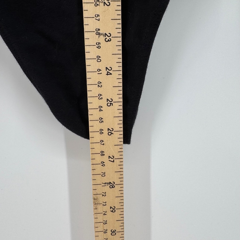 Reformation Solid Black Bodysuit Long Sleeve Bust… - image 7